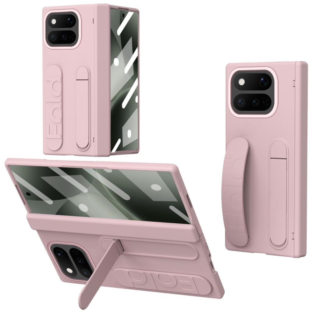 Google Pixel 11 Pro Fold Deksel med skjermbeskytter i herdet glass - Rosa