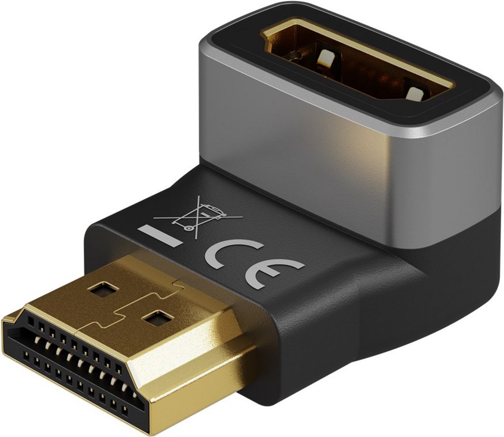 Adapter Goobay HDMI kątowy 270° pionowy, 8K@60Hz