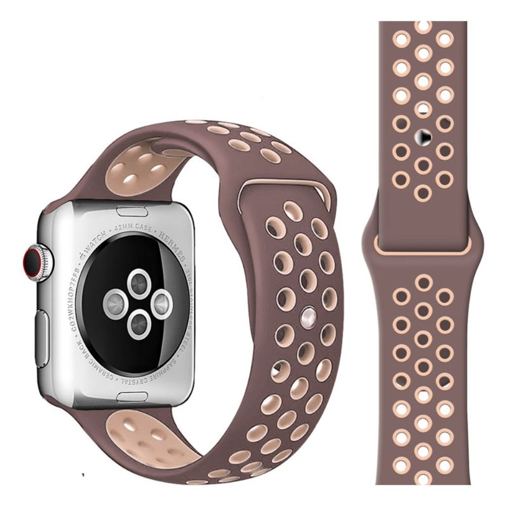 Apple Watch 38/40/41/42mm Silikone Urrem - Brun