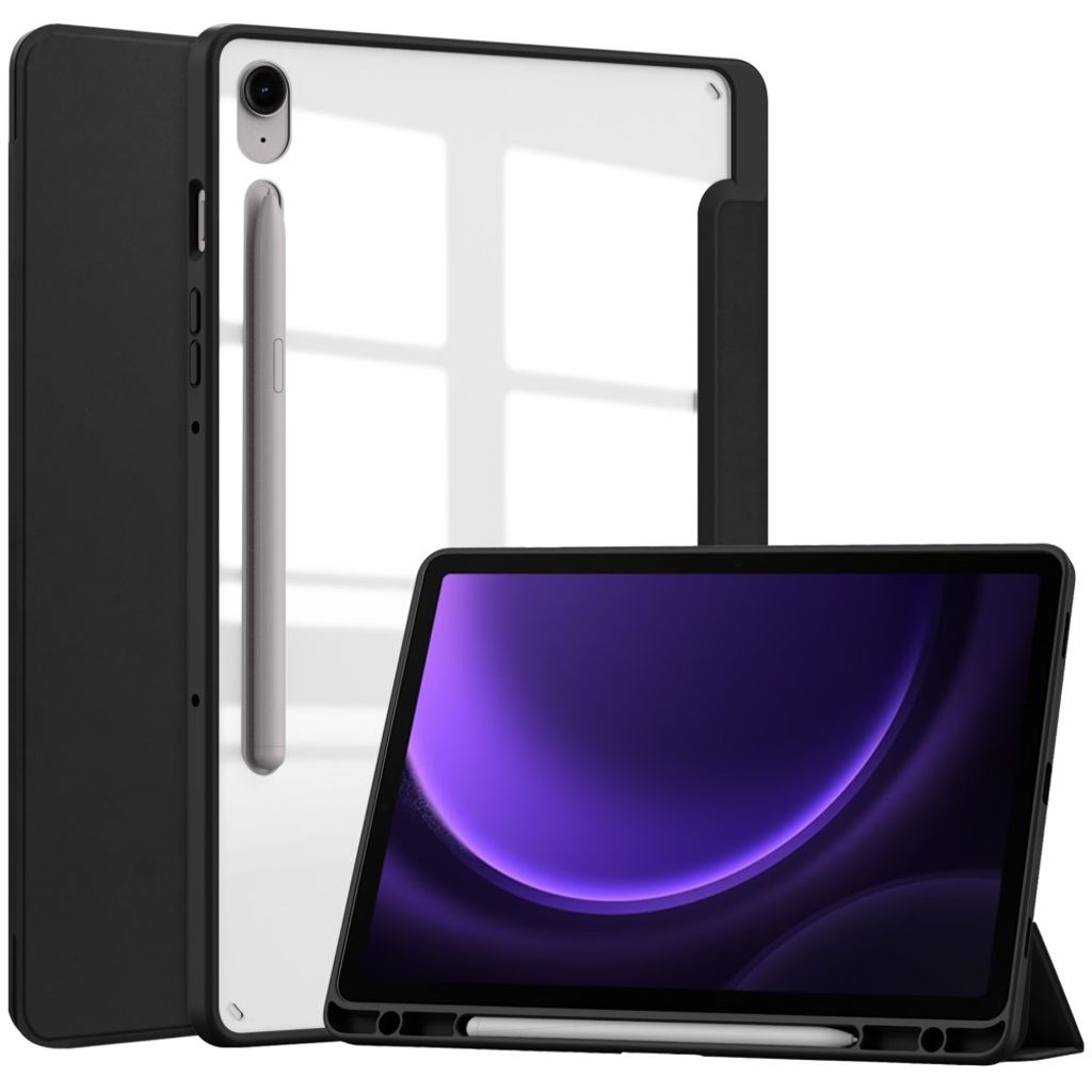 Samsung Galaxy Tab S10 FE/S9 FE Etui med Penneplass - Svart
