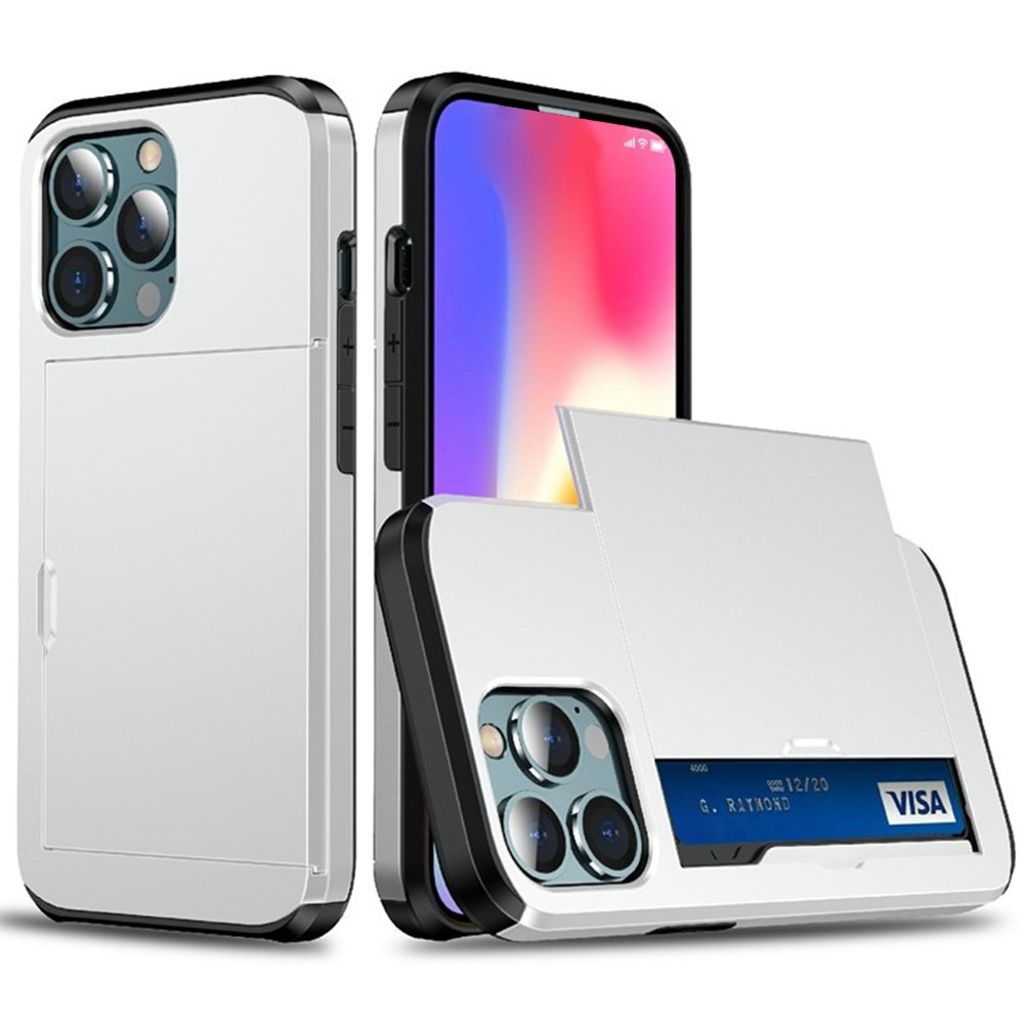 AMORUS iPhone 12 Pro Max Cover med Kortplads - Hvid