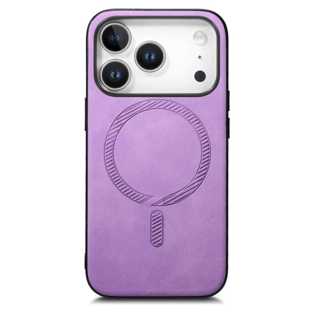 iPhone 17 Pro Max MagSafe-kompatibelt Deksel PU-lær – Lilla