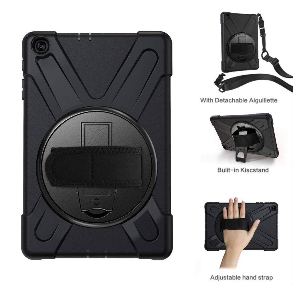 Samsung Galaxy Tab A 10.1 Deksel m/360° holder - Svart