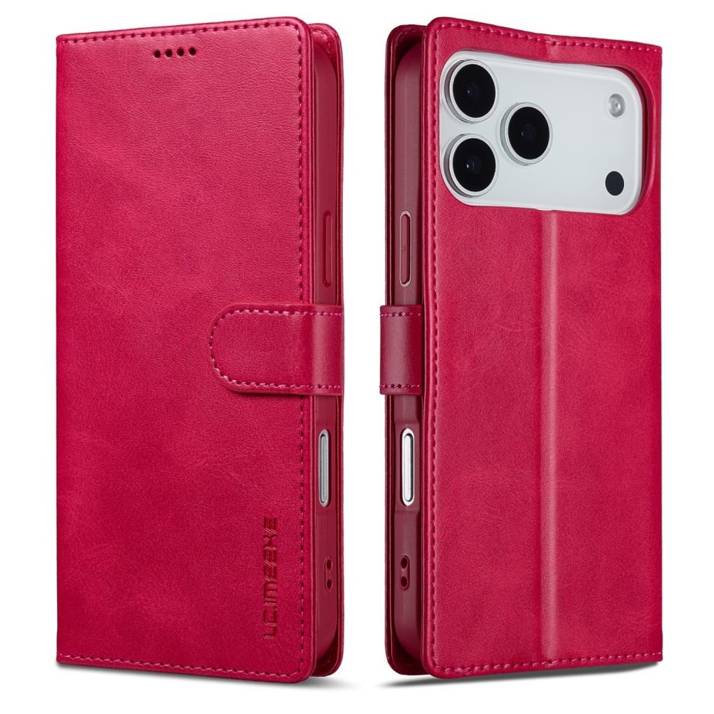 LC.IMEEKE iPhone 17 Pro Pung-cover med Stander - Lyserød