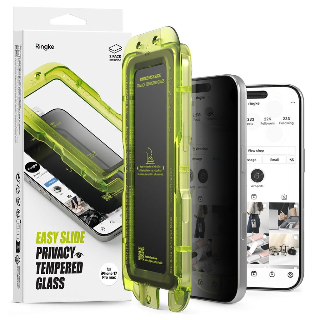 Ringke Easy Slide Privacy -näytönsuoja iPhone 17 Pro Max:lle
