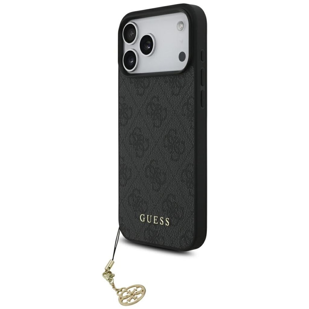 Guess 4G Charms Collection MagSafe -kuori till iPhone 17 Pro Max - Musta