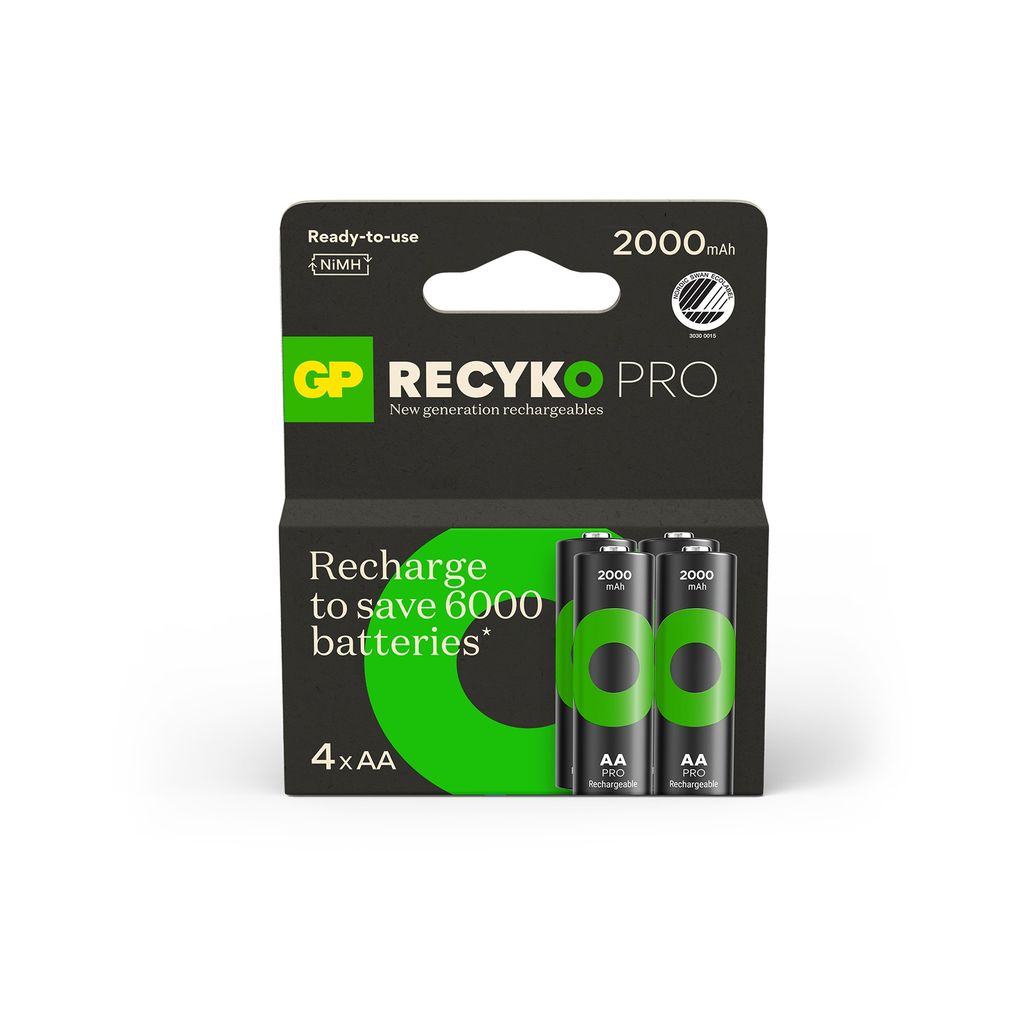 AA Recyko Pro GP 2000mAh NI-MH - opakowanie 4 szt.