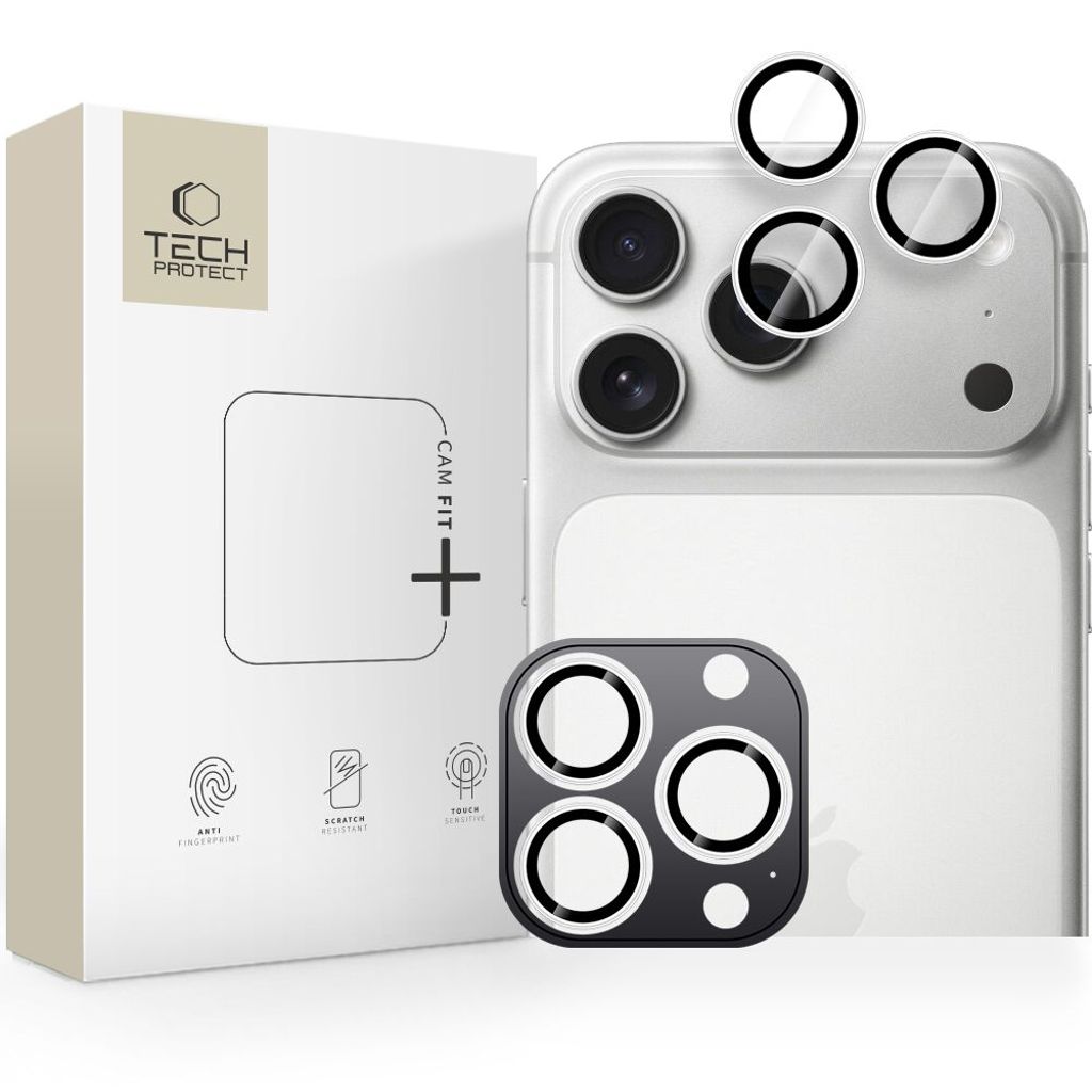 Tech-Protect Camring Fit+ iPhone 14/15/16/17 Pro/Pro Max Linsebeskyttelse - Sølv