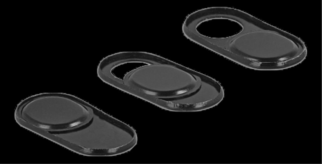 Delock webkamerabeskyttelse for bærbar PC, nettbrett og smarttelefon – 3-pakning svart