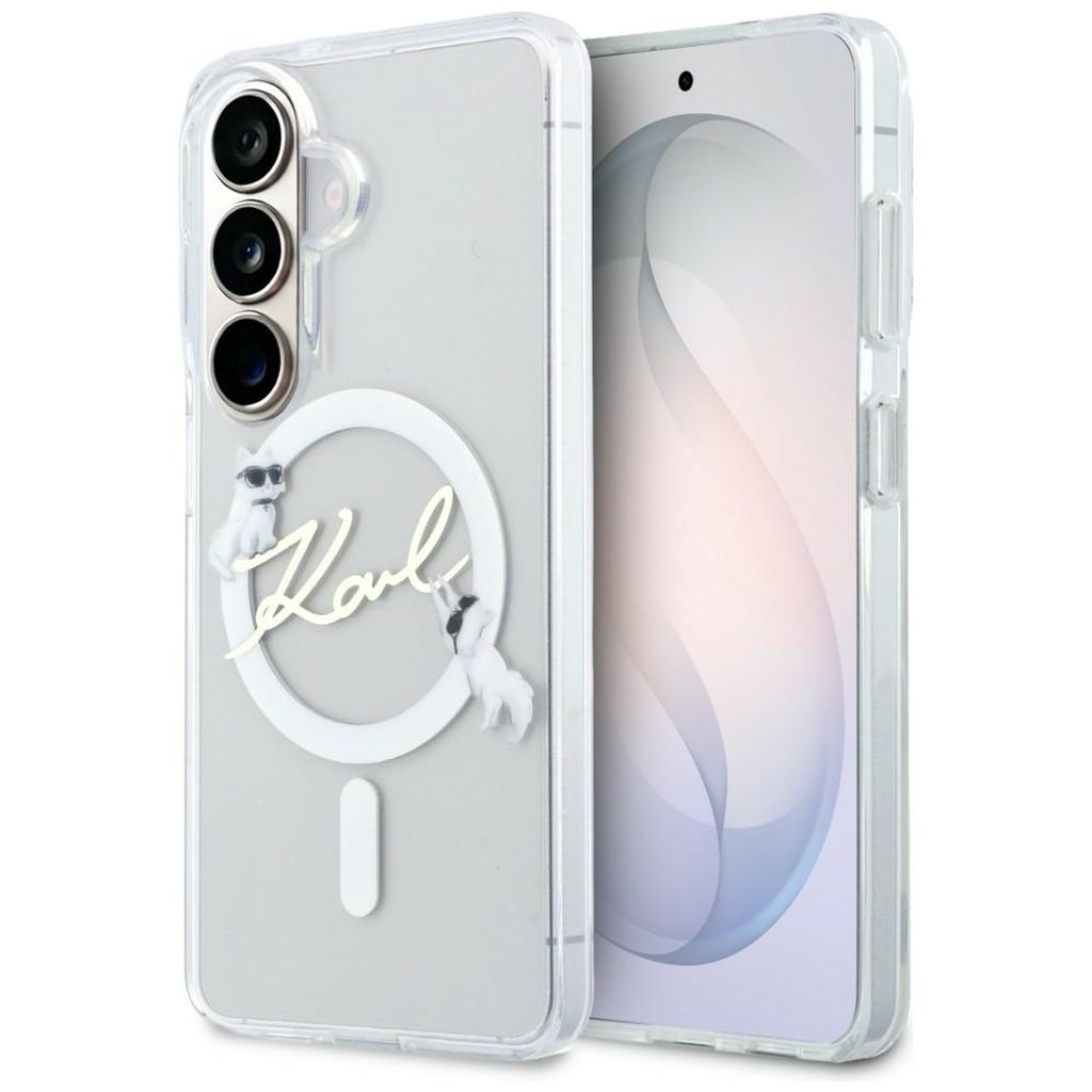 Karl Lagerfeld KC Script MagSafe Skal till Samsung Galaxy S26 Plus - Transparent