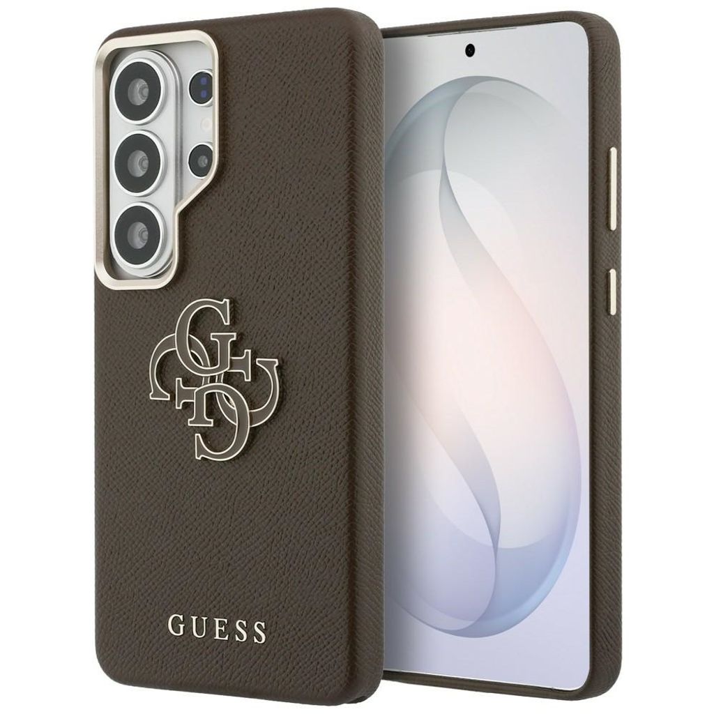 Guess Grained Big 4G Metal Logo Skal till Samsung Galaxy S26 Ultra - Brun