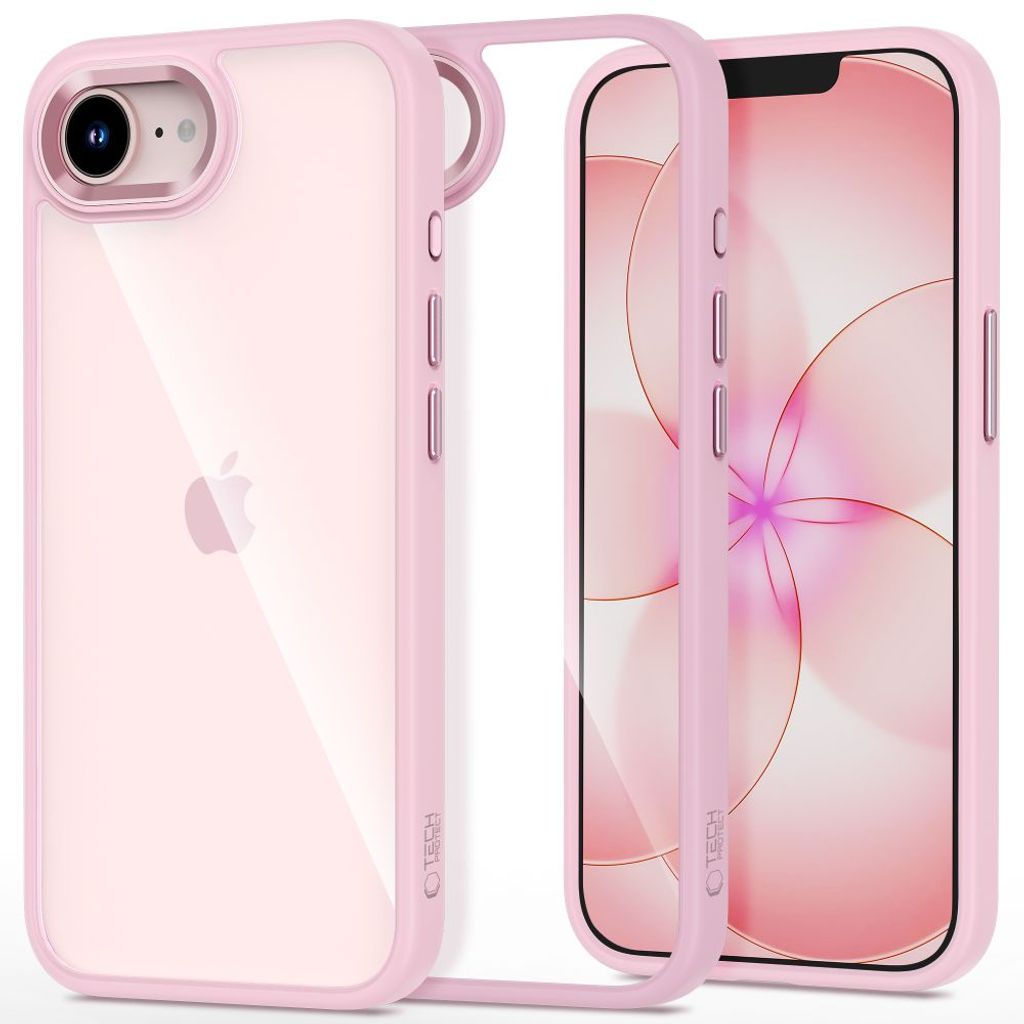 Tech-Protect iPhone 16e/17e MagSafe-kompatibelt Deksel – Gjennomsiktig Rosa
