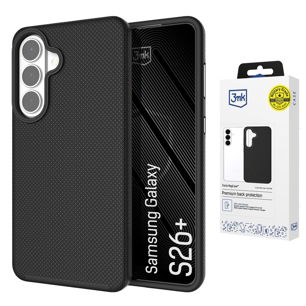 3mk Fortis MagSafe Cover til Samsung Galaxy S26 Plus - Sort