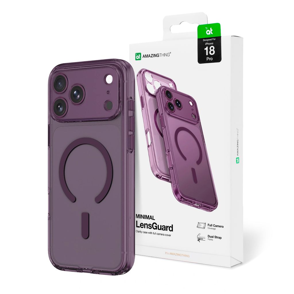 AmazingThing Minimal Mag Lens -kuori till iPhone 18 Pro - Violetti