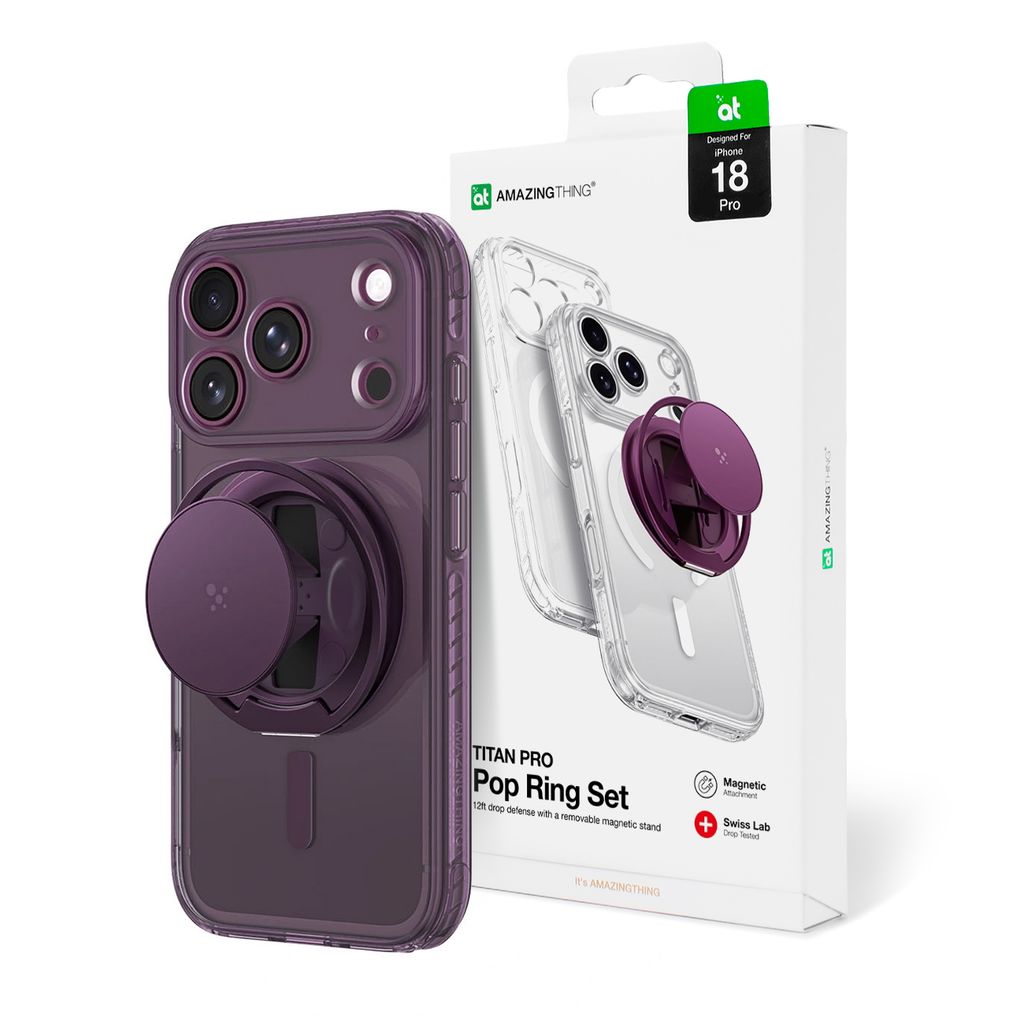 AmazingThing Titan Pro Pop Lens MagSafe -kuori till iPhone 18 Pro Max - Violetti