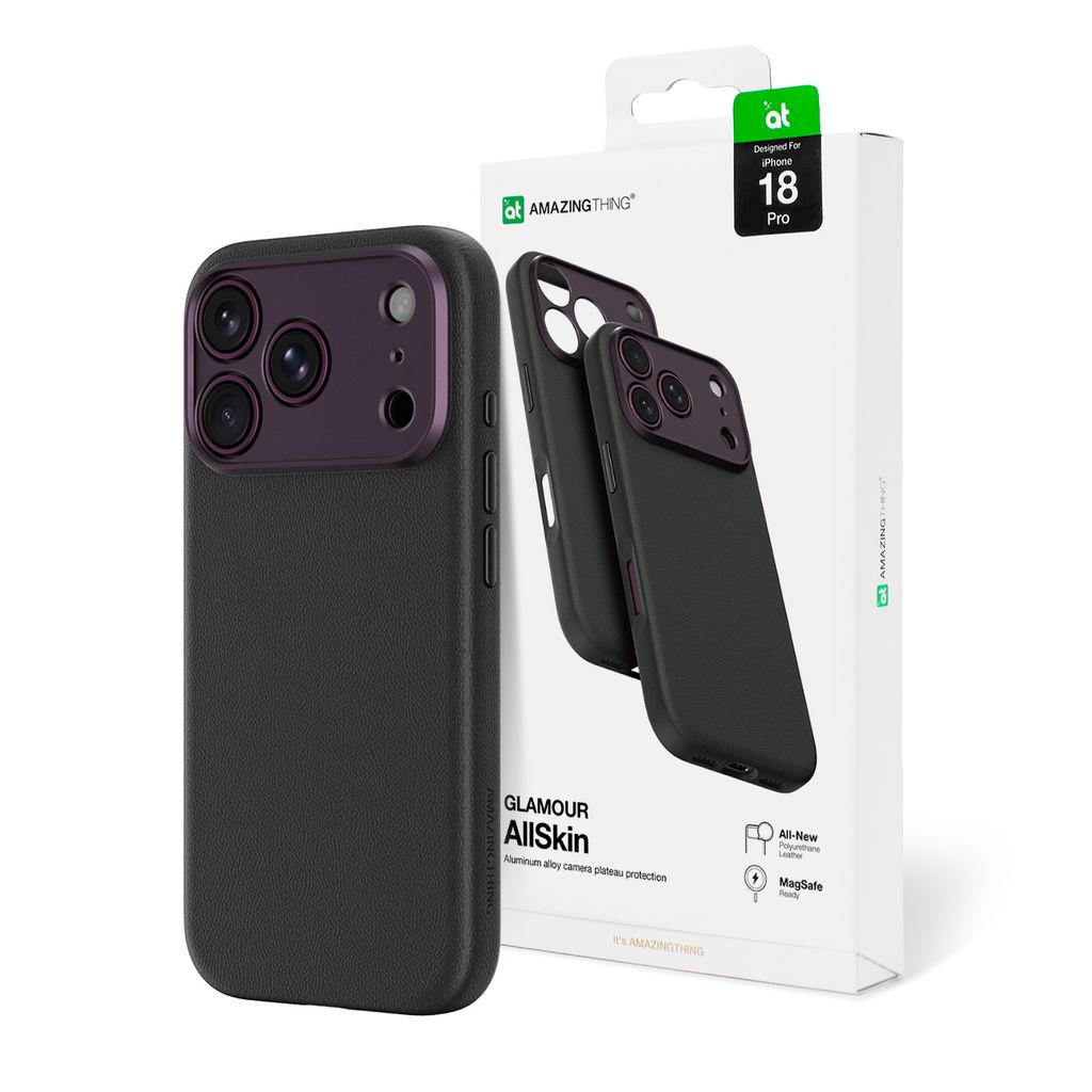 AmazingThing Glamour AllSkin MagSafe -kuori till iPhone 18 Pro - Violetti
