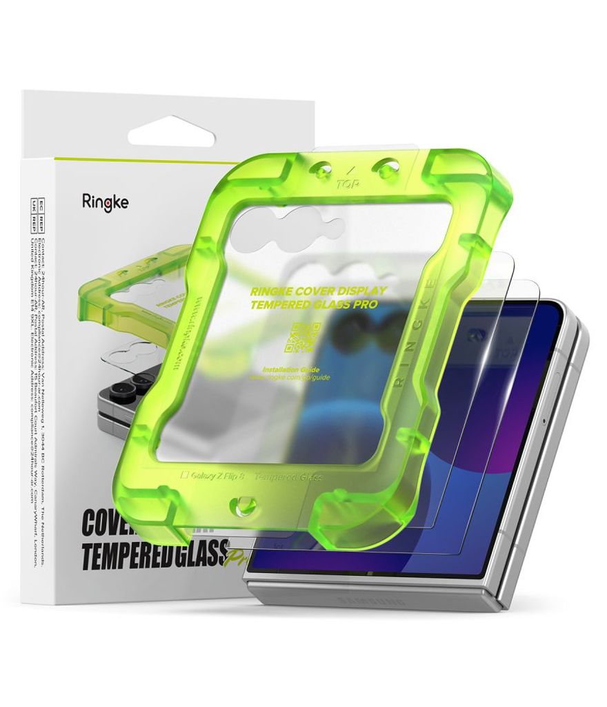 Ringke Samsung Galaxy Z Flip 8 Skjermbeskytter Herdet Glass 2-pakning