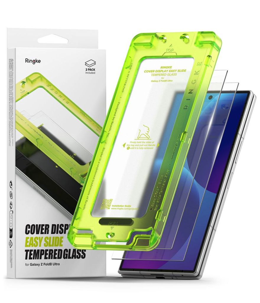 Ringke Samsung Galaxy Z Fold 8 Ultra Skjermbeskytter Herdet Glass 2-pakking