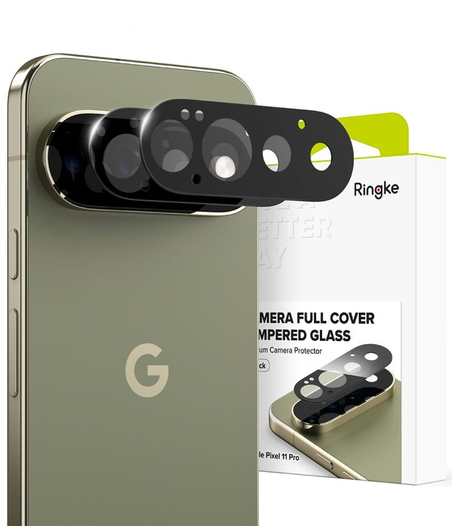 Ringke Google Pixel 11 Pro Linssinsuoja Karkaistu Lasi 2 kpl - Musta
