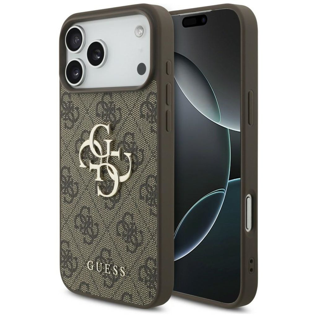 Guess 4G Big Logo -kuori iPhone 17 Pro Max/18 Pro Max:lle - Ruskea