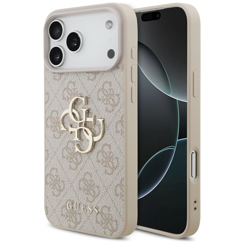 Guess 4G Big Logo -kuori iPhone 17 Pro Max/18 Pro Max:lle - Vaaleanpunainen