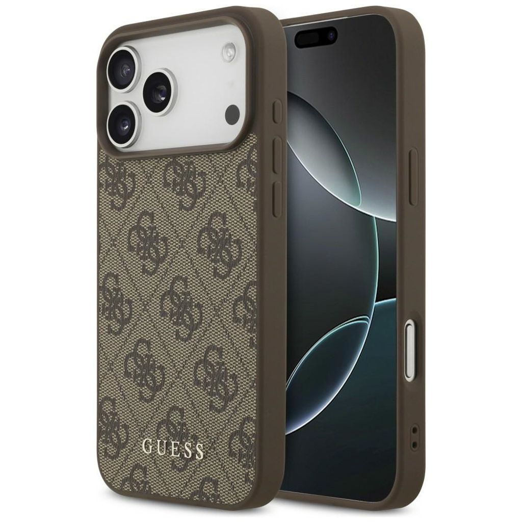 Guess 4G Classic -kuori iPhone 17 Pro Max/18 Pro Max:lle - Ruskea