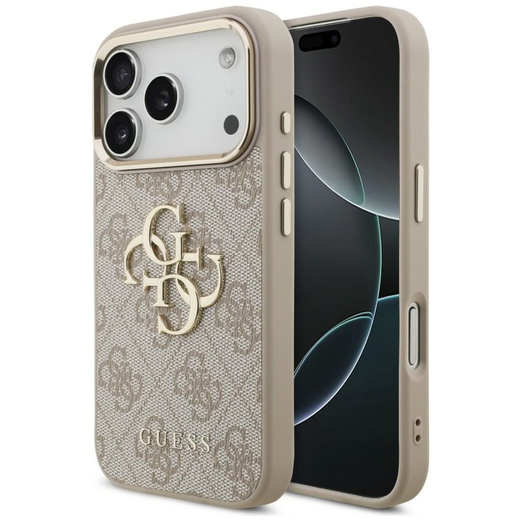 Guess 4G Big Classic Logo -kuori iPhone 17 Pro/18 Pro:lle - Ruusu kultaa