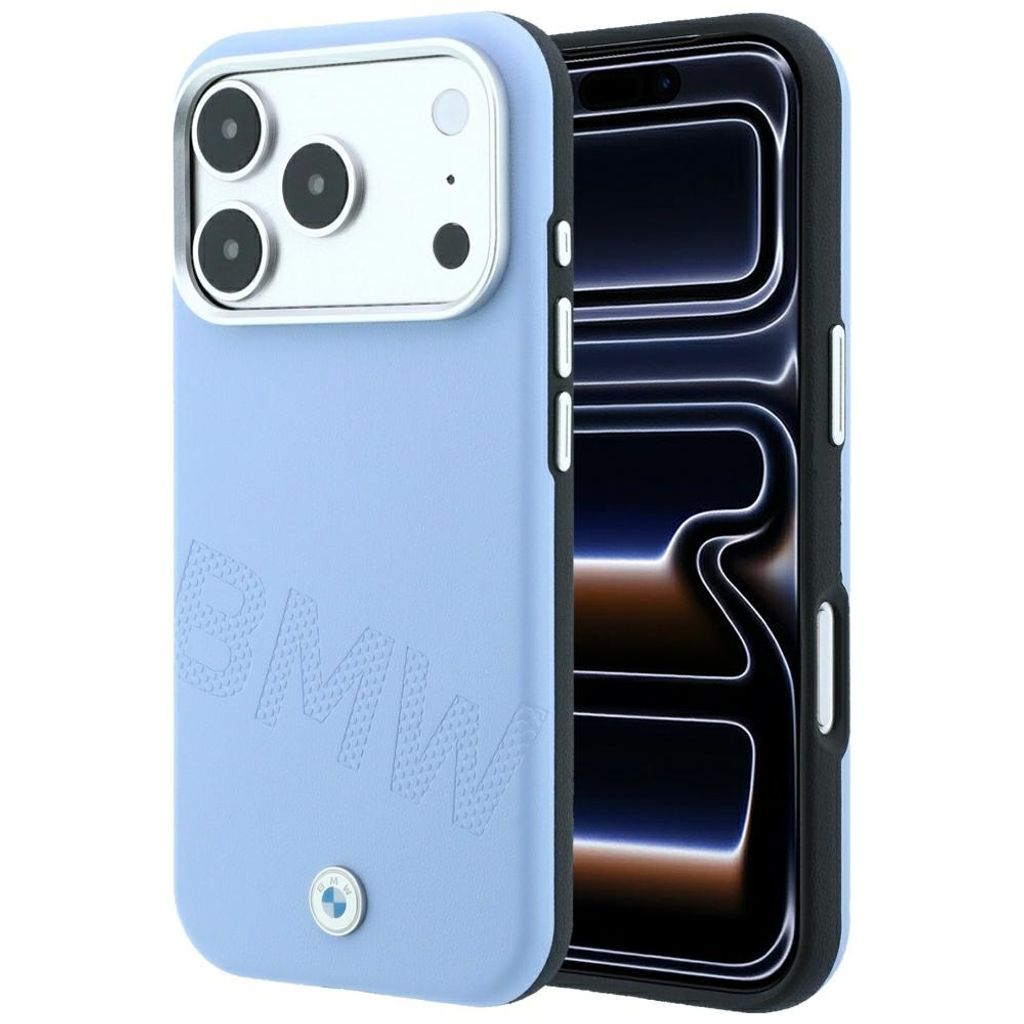 BMW Inclined Deboss Letters MagSafe -kuori iPhone 17 Pro/18 Pro:lle - Sininen