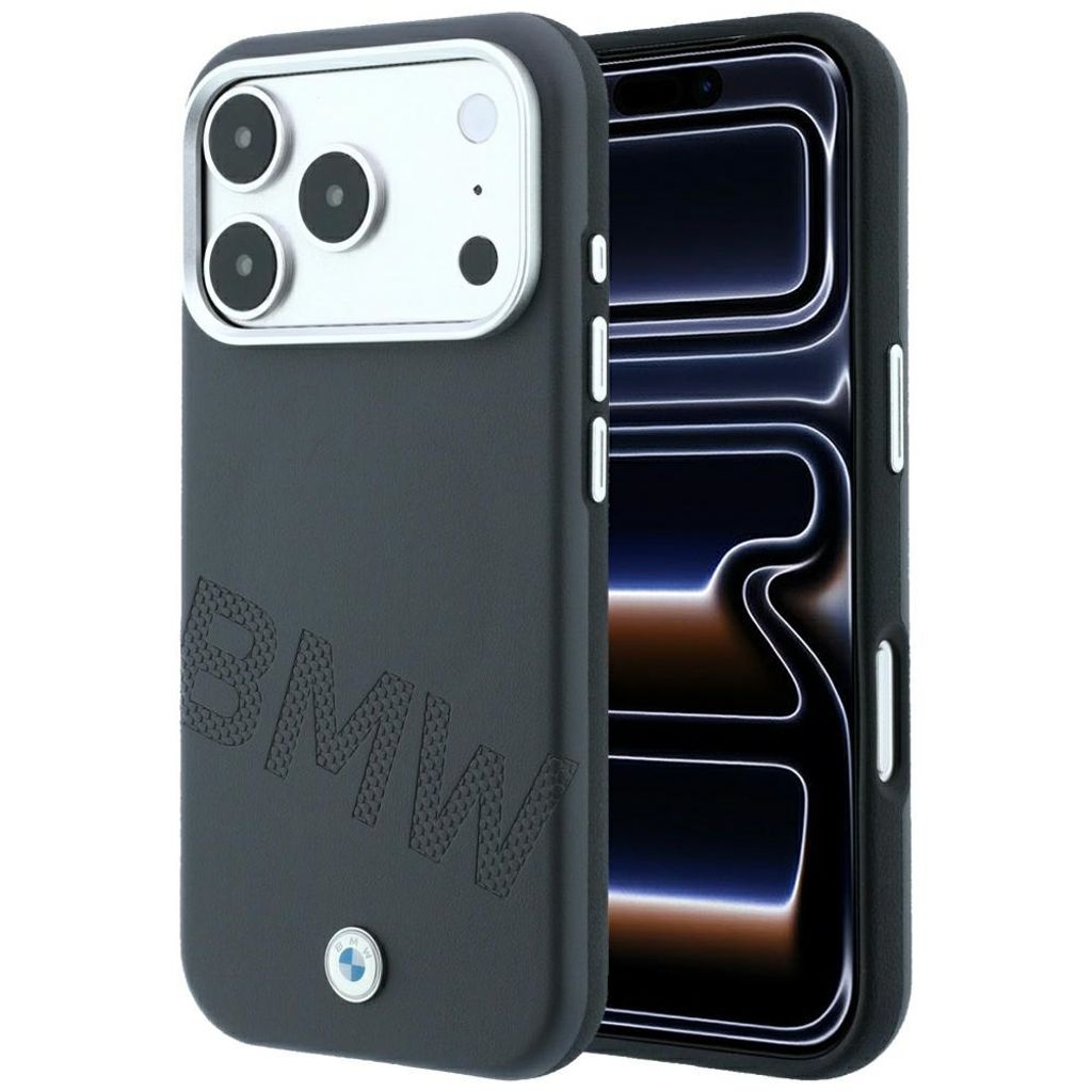 BMW Inclined Deboss Letters MagSafe -kuori iPhone 17 Pro/18 Pro:lle - Harmaa
