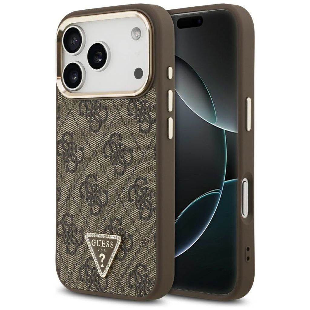 Guess 4G Triangle Logo MagSafe -kuori iPhone 17 Pro/18 Pro:lle - Ruskea