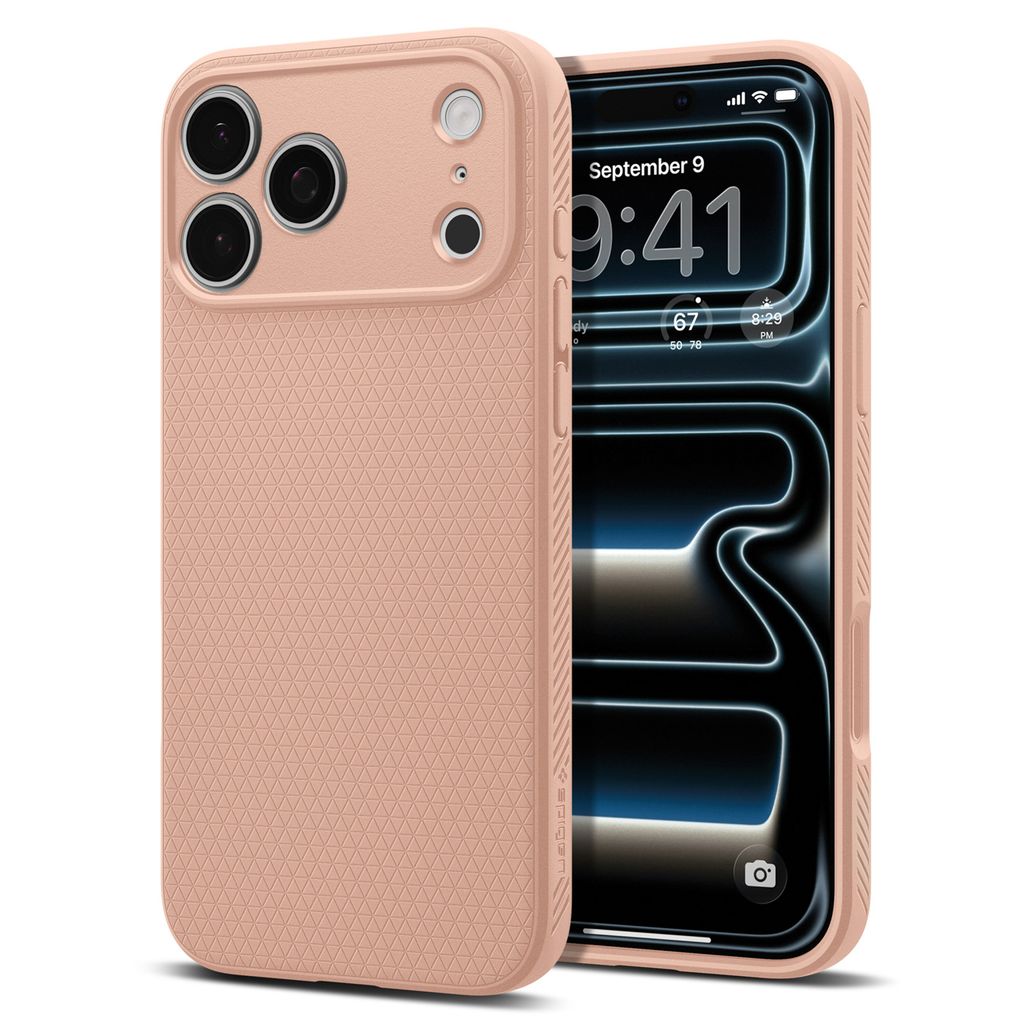 Spigen Liquid Air -kuori till iPhone 18 Pro Max/17 Pro Max - Vaaleanpunainen