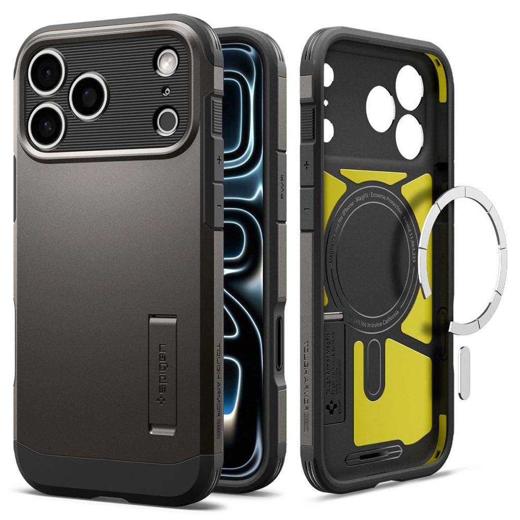 Spigen Tough Armor -kuori till iPhone 18 Pro Max/17 Pro Max - Musta