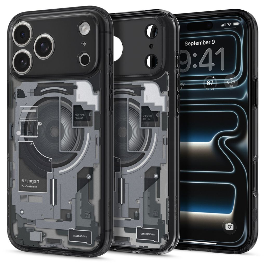 Spigen Ultra Hybrid MagSafe Zero One -kuori till iPhone 18 Pro/17 Pro - Musta
