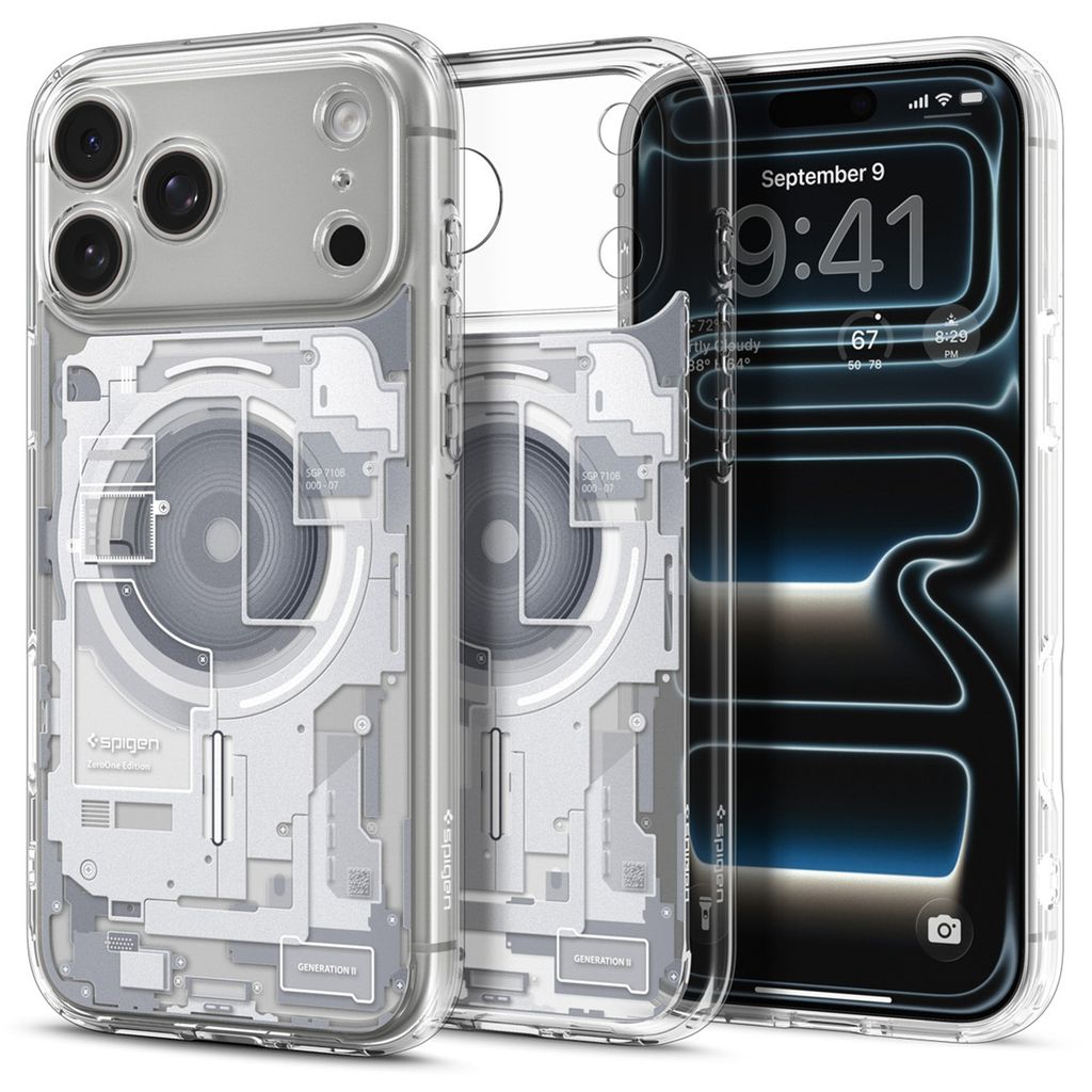 Spigen Ultra Hybrid MagSafe Zero One -kuori till iPhone 18 Pro/17 Pro - Valkoinen
