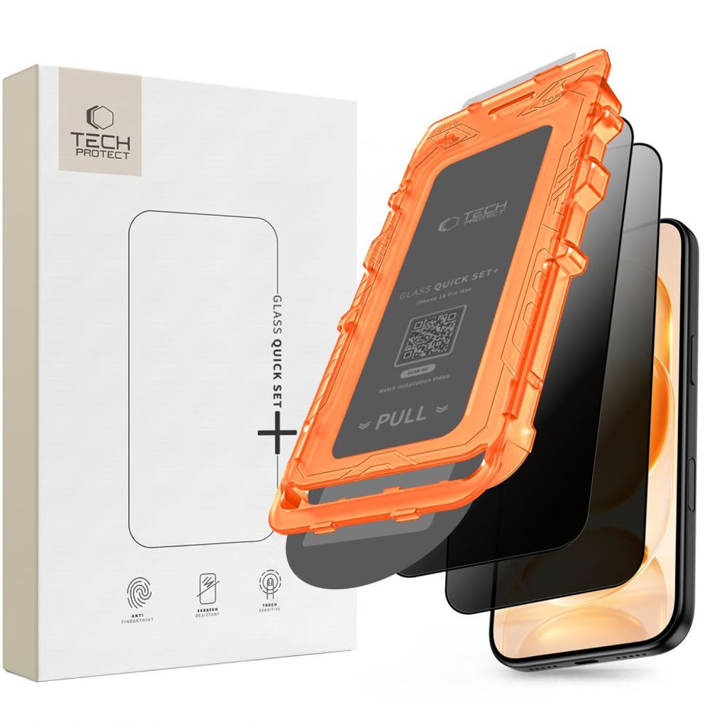 Tech-Protect Quick Set Spy+ Privacy Skärmskydd 2-pack till iPhone 18 Pro