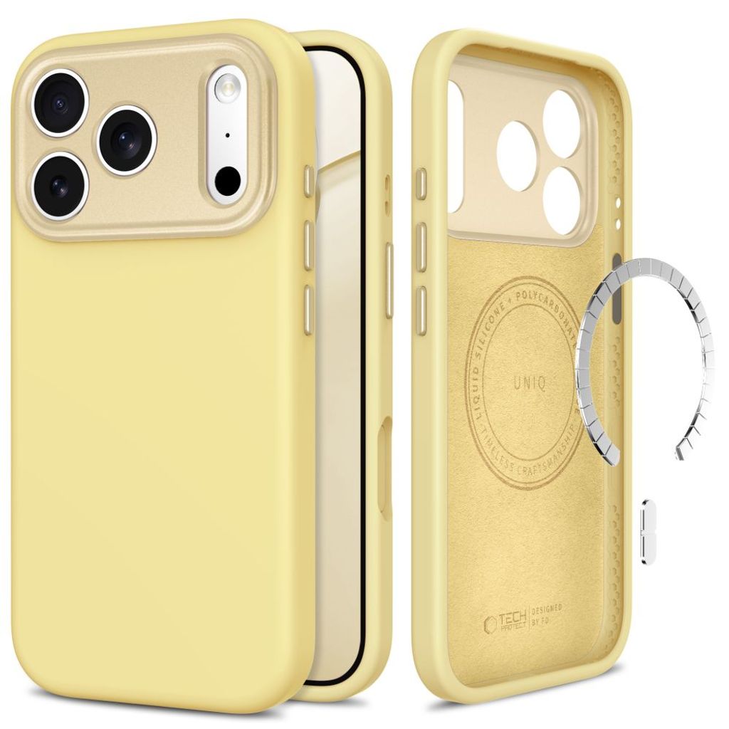 Tech-Protect Uniq MagSafe CC -kuori till iPhone 18 Pro Max/17 Pro Max - Keltainen