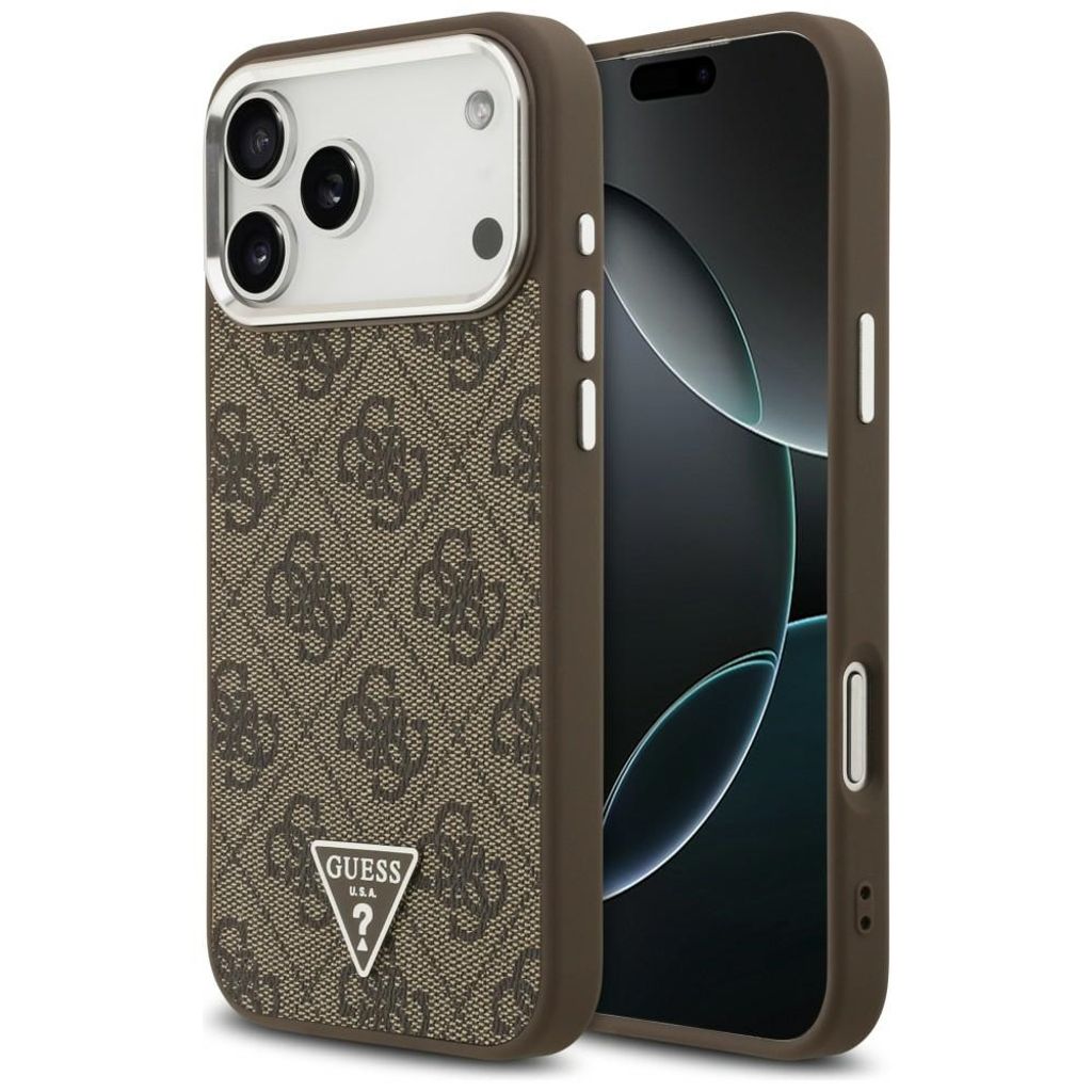 Guess 4G Triangle Logo MagSafe -kuori till iPhone 18 Pro Max/17 Pro Max - Ruskea