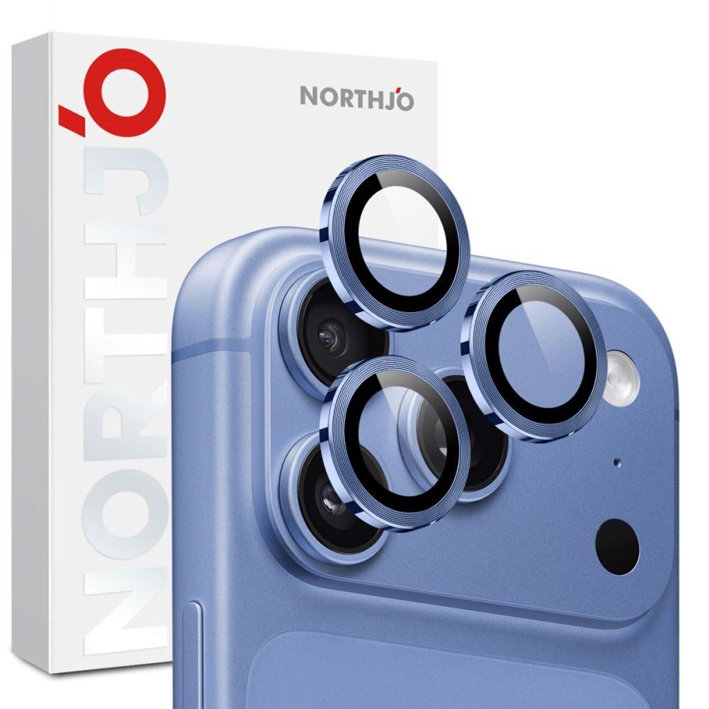 NORTHJO iPhone 18 Pro/18 Pro Max -suojakalvo karkaistusta lasista - sininen