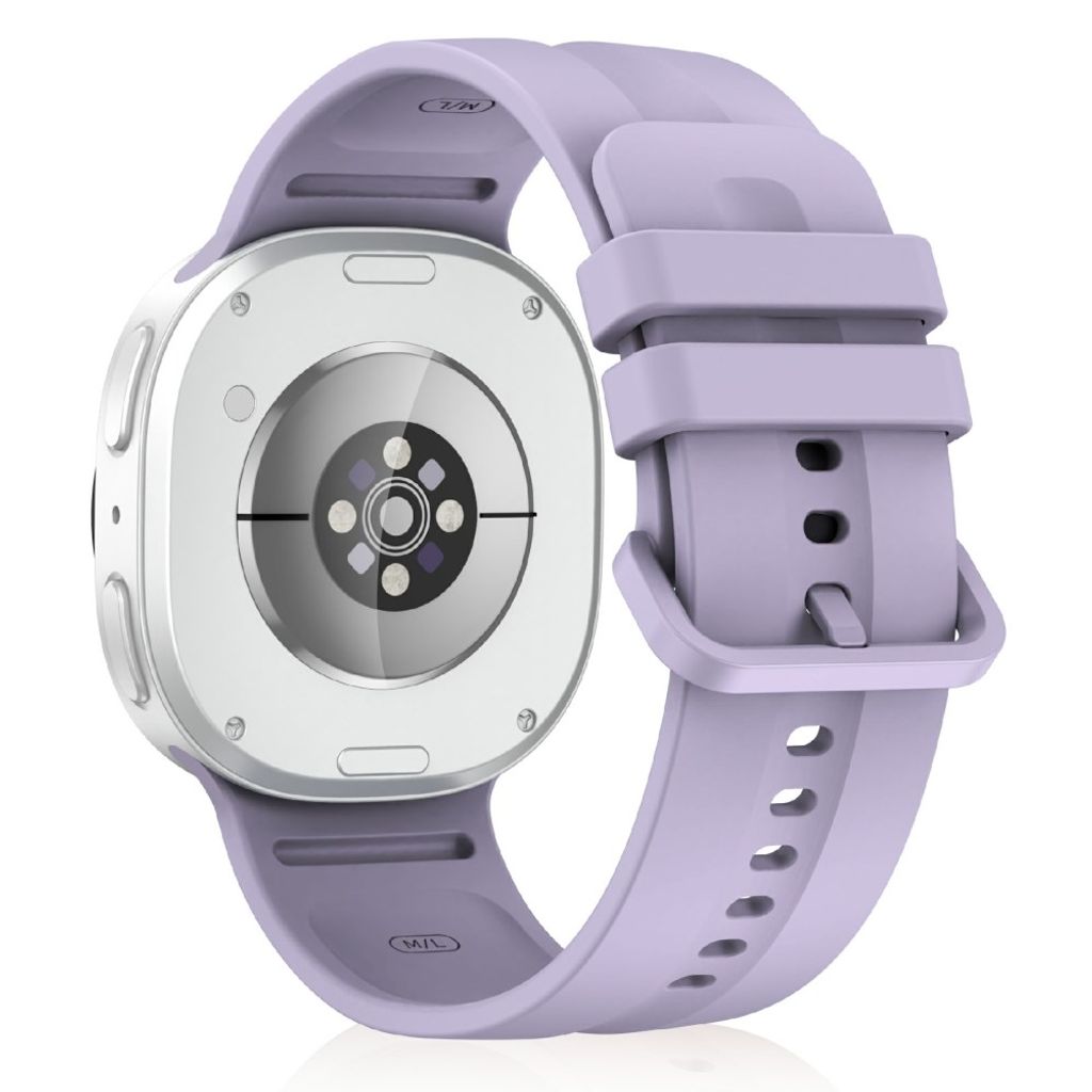 Samsung Galaxy Watch9/8/8 Classic Ensfarget silikon klokkerem S - Lys lilla