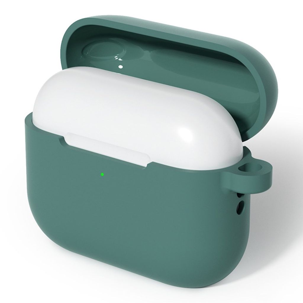 Apple AirPods Pro 3 Silikone Cover i Silikone med Karabinhage - Grøn