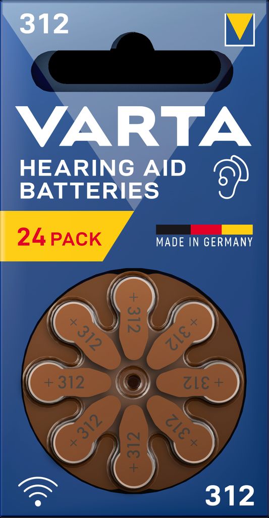 VARTA høreapparatbatterier 312, 24-pak