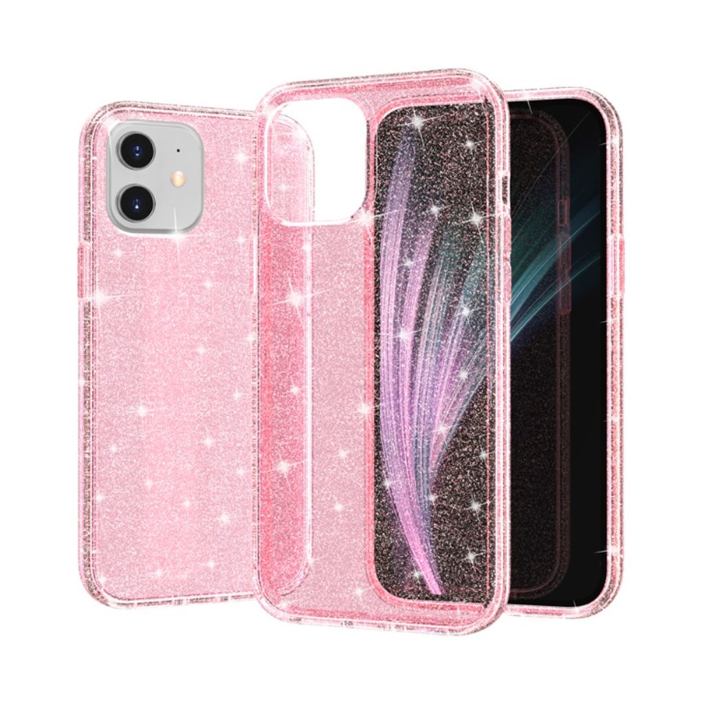 iPhone 12 Mini Cover Glitter - Pink