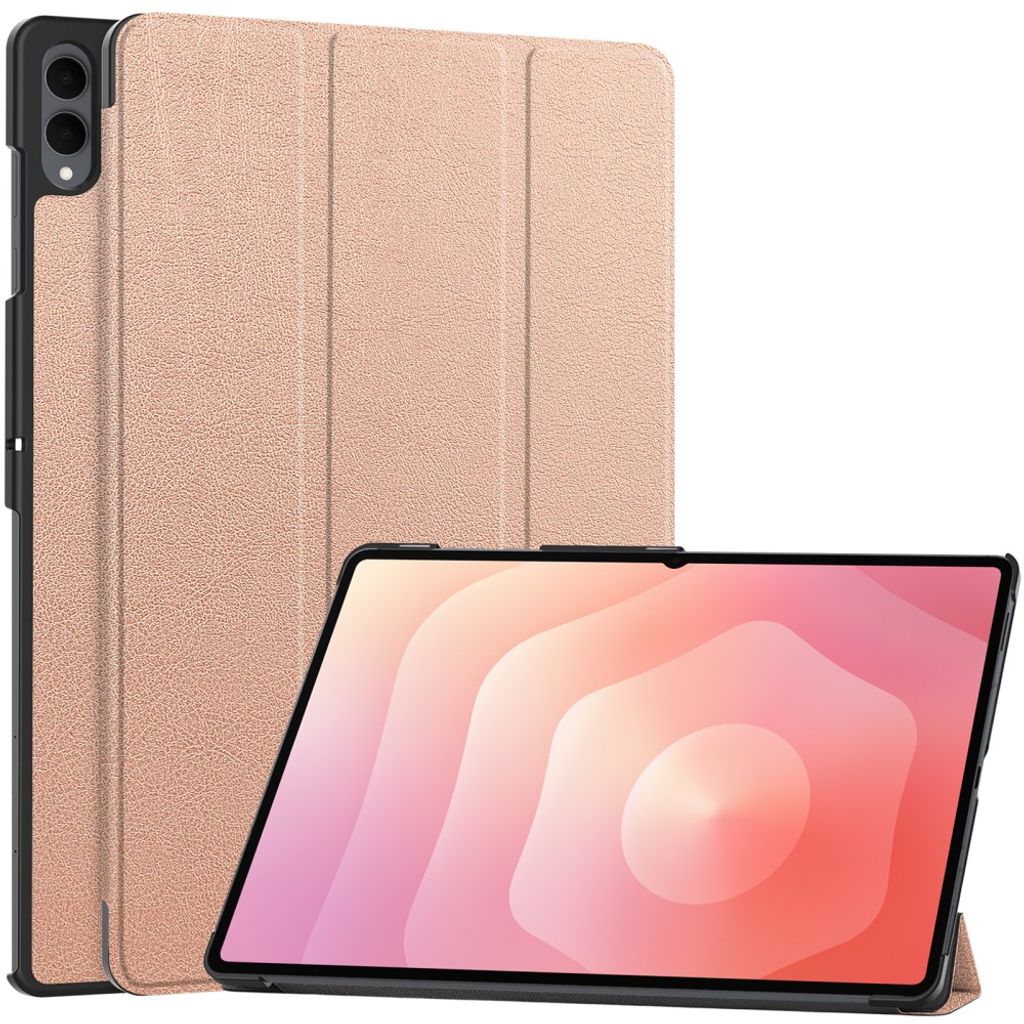 Samsung Galaxy Tab S12 Ultra/S11 Ultra Slimmat Tri-fold stativfodral - Roséguld