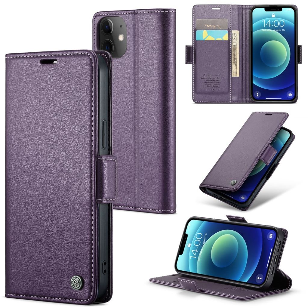 CASEME iPhone 12 Mini Wallet Cover with Stand - Purple