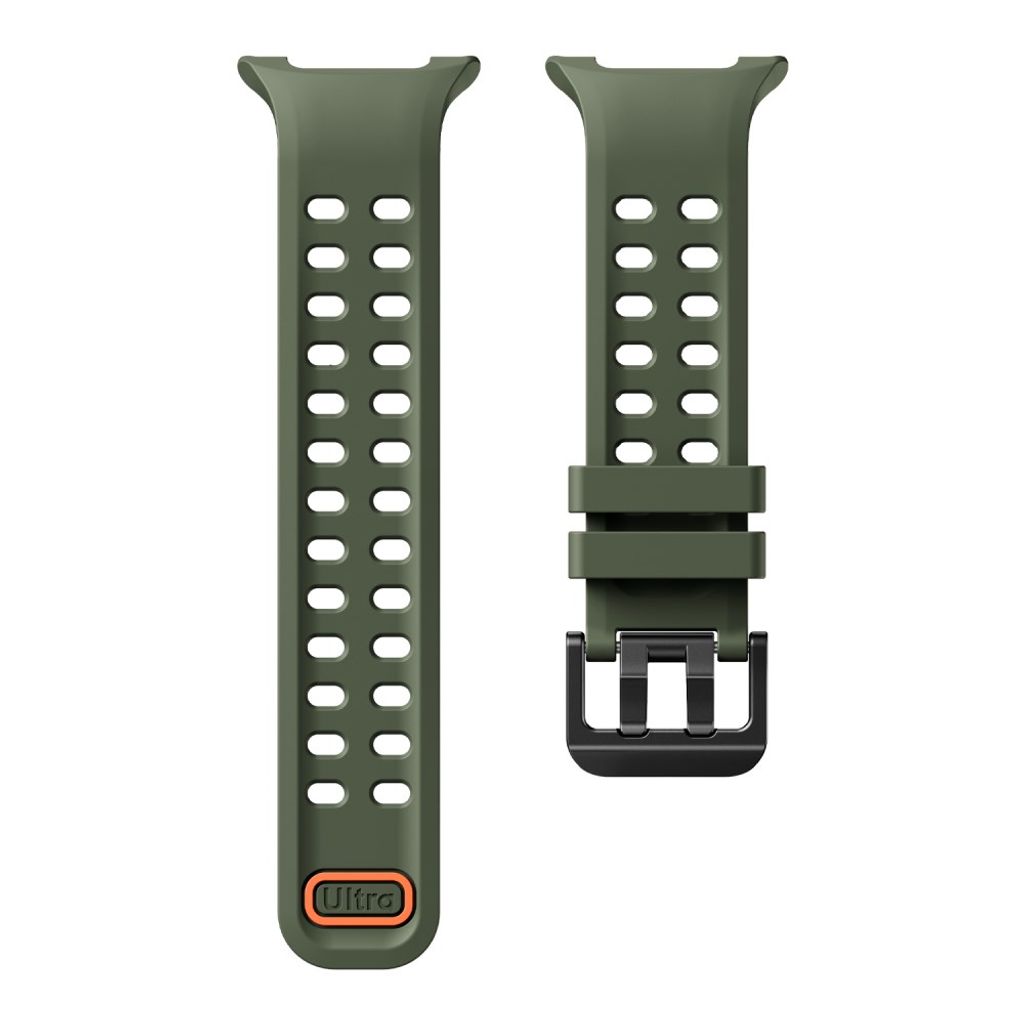 Samsung Galaxy Watch9/8/8 Classic silikon klokkerem med dobbel spenne - Olivgrønn