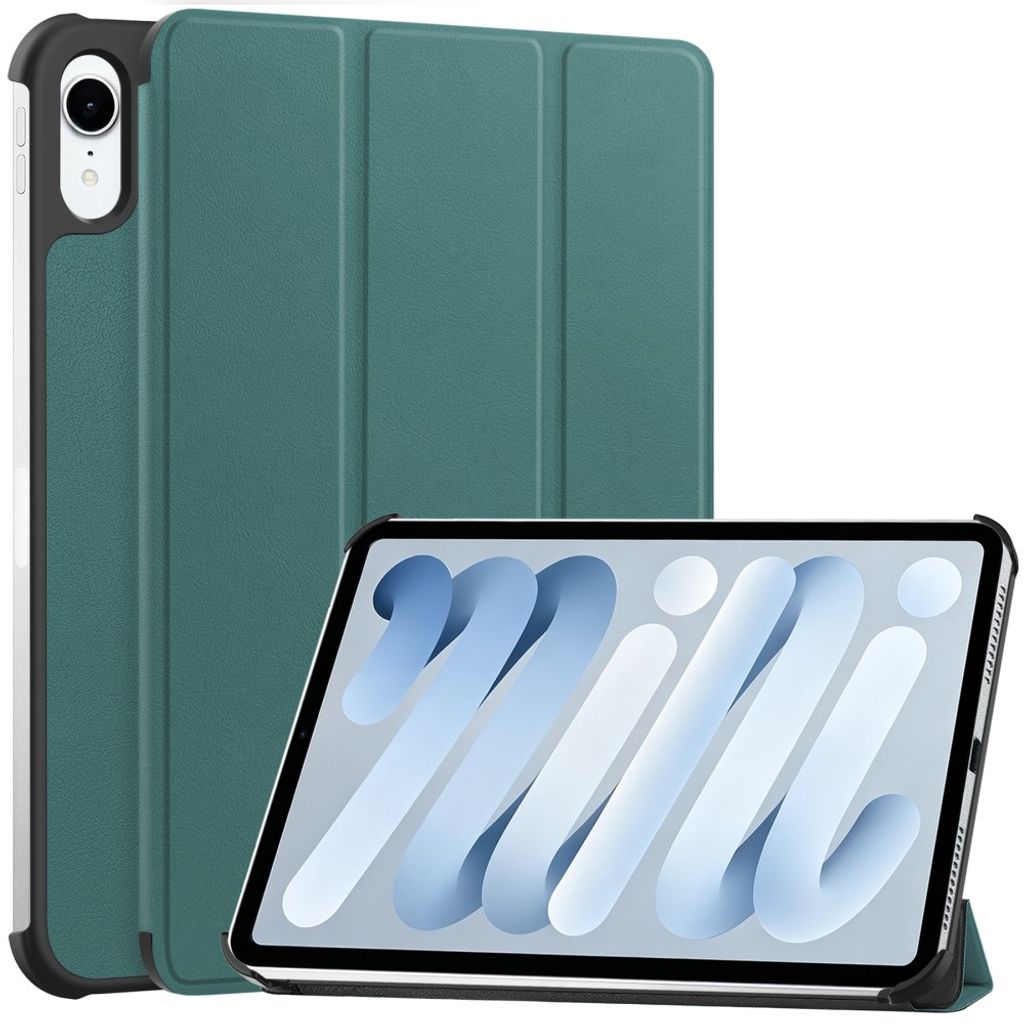 iPad Mini (2026) Tri-fold kotelo PU-nahkaa - Blackish Green