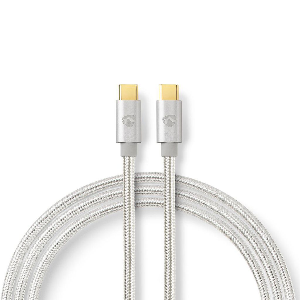 Nedis USBC till USB-C-kabel 10W, 3m - Silver