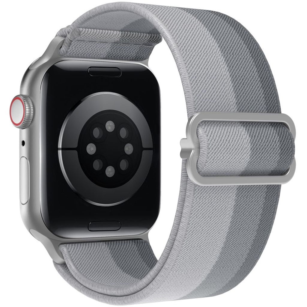 AHASTYLE WE26 Apple Watch 49 / 46 / 44 / 42mm Punottu nailoninen kellonranneke - Harmaa