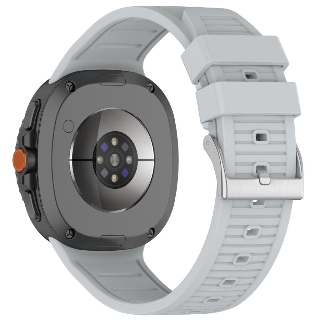 Samsung Galaxy Watch8 Classic 46 mm Kellonranneke, Silikoni - vaaleanharmaa