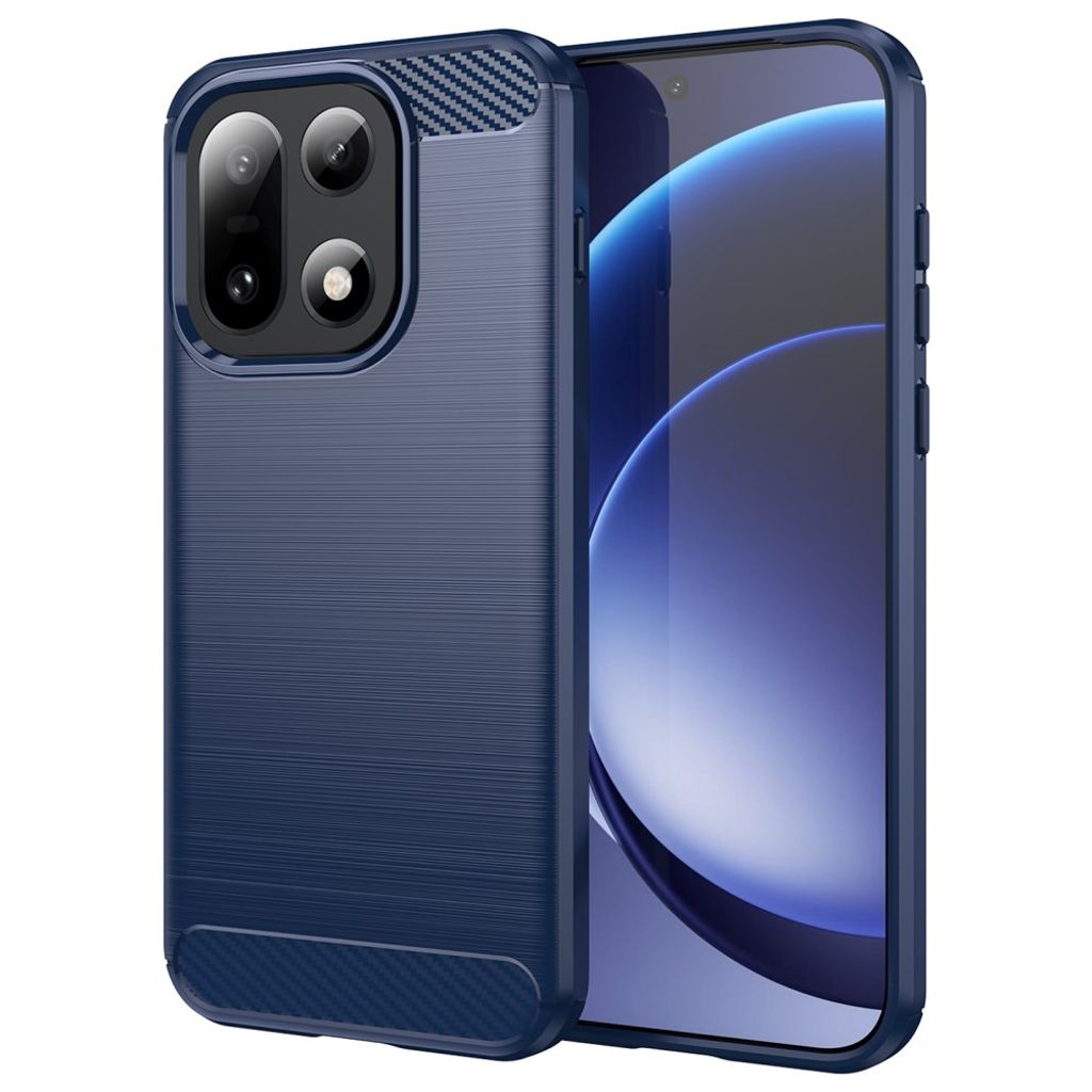 OnePlus 15 Cover Kulfiberstruktur - Blå